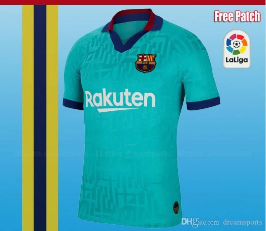 Barcaed Messi Футбольные Майки 19 20 взрослая футболка для дома, F. DE JONG GRIEZMANN MESSI Размер S-4XL - Цвет: shirt