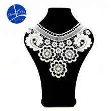 Вышивка шеи воротник diy поддельные съемные воротники водорастворимые Женская бутоньерка трехмерные кружевные аксессуары