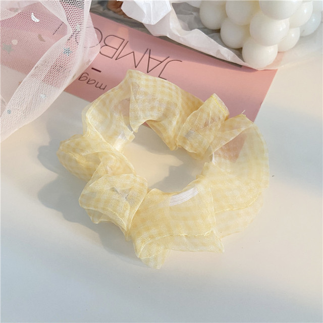 Silk Rainbow Scrunchies For Women Girls Gum Hair Tie 1PCS Hair Rope Rubber Bands Ponytail Hold Hair Accessories