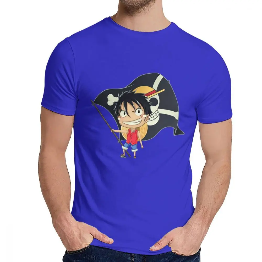 Синий Crewneck Manga аниме одна деталь футболка Мужской мягкий тонкий Homme футболка горячая Распродажа - Цвет: Синий
