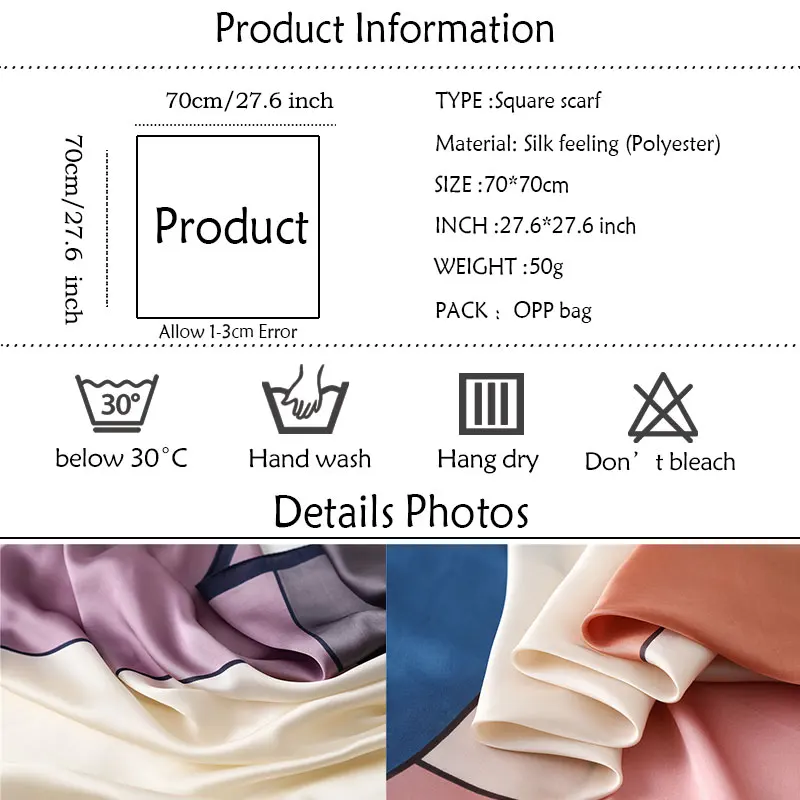 2020 летний брендовый шелковый шарф квадратный женский платок в горошек бандана