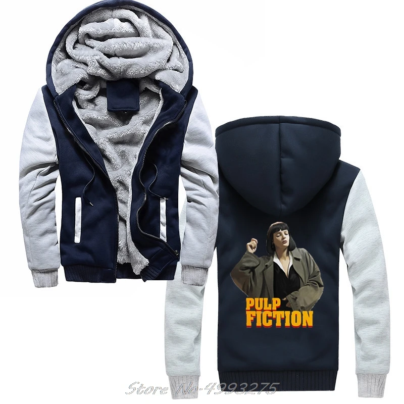 Pulp fiction толстовки новые мужские в стиле хип-хоп с принтом для девочек Harajuku модная шерстяная куртка с подкладкой утепленные толстовки