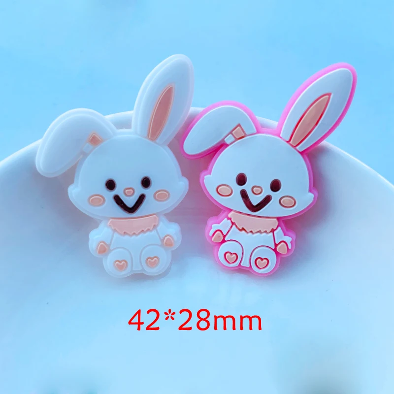 20pcs Easter Bunny Decorations DIY Non-woven Patches for Gift Hangings Clothing 