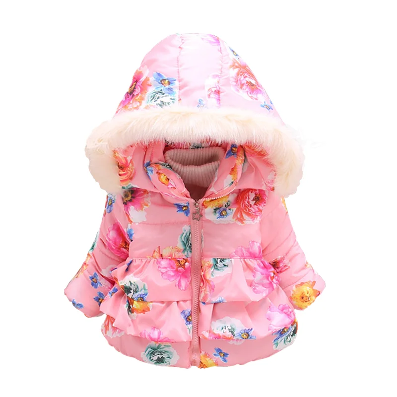 Пальто для новорожденных девочек Верхняя одежда младенцев хлопковые куртки с