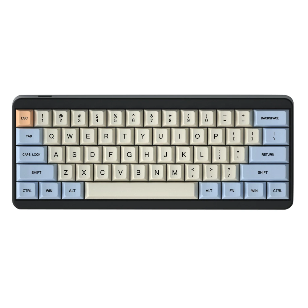 Синий бежевый оранжевый краситель Sub 64 68 толстый брелок PBT OEM профиль колпачки для