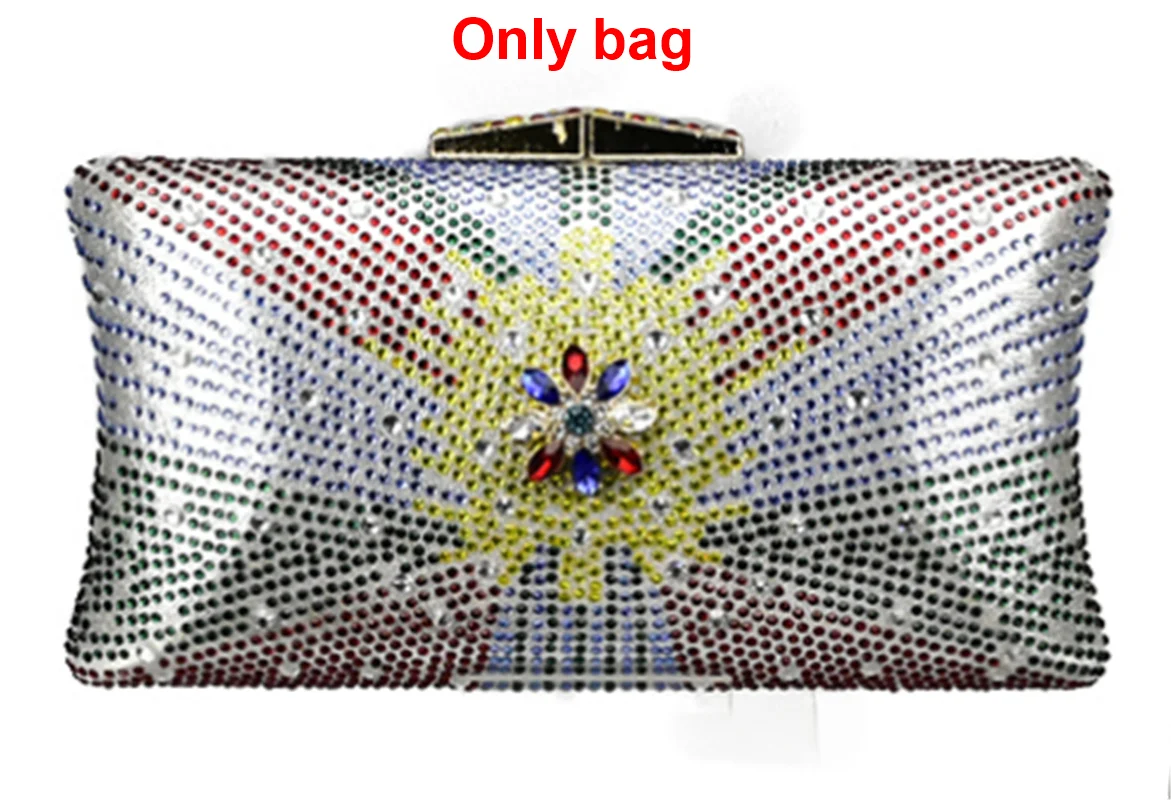 Silver bag only Последний черный Цвет в комплекте комплект из обуви и сумки в каблуки итальянская обувь и сумочка в комплекте; комплект из туфель и сумочки в стразы; Свадебная обувь - Цвет: Silver bag only