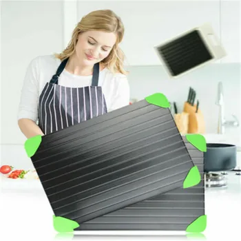 

Aluminium Fast Defrosting Tray Thaw Frozen Food Meat Fruit Quick Defrosting Plate Board Defrost Kitchen Gadget Tool