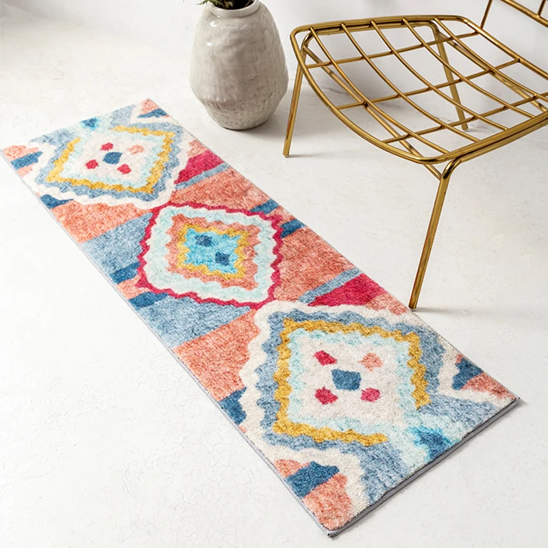 

Fluff Carpet Home Decoration Bedside Kitchen Bathroom Floor Mat Water Absorption Non-slip Rug Living Room Soft Rectangle Doormat