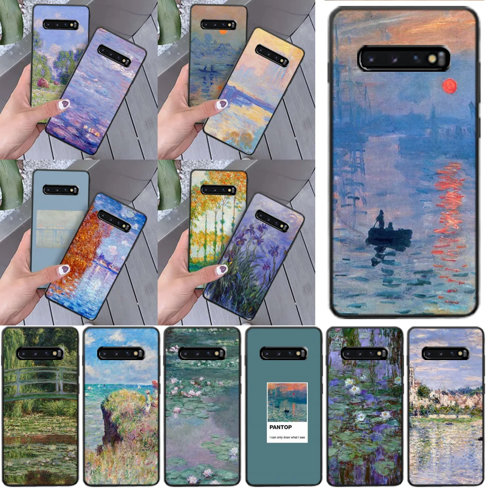 

LJHYDFCNB Claude Monet Garden Lotus Bridge Phone Case cover Shell for Samsung S9 plus S5 S6 edge plus S7 edge S8 plus S10 E S10