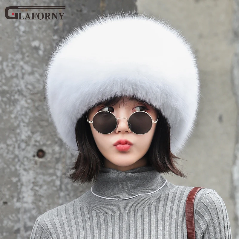 2019 Glaforny silod шапка из лисьего меха женская монгольского национальная зимняя