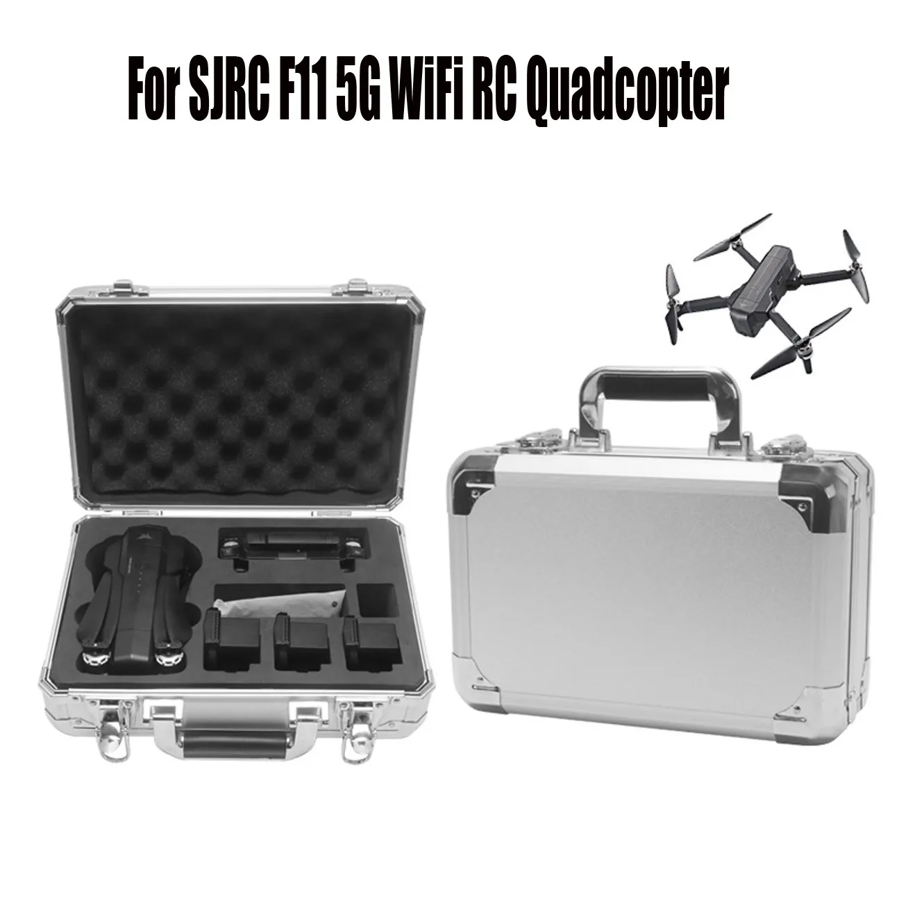 Ouhaobin для SJRC F11 5G WiFi RC Drone сумки Алюминиевый жесткий дорожный защитный чехол для квадрокоптера чехол для переноски 1224#2
