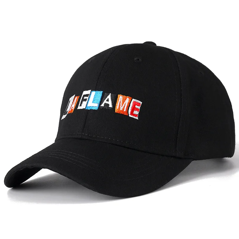 Новая хлопковая кепка LA FLAME Dad Hat Высококачественная бейсбольная Кепка с вышивкой Трэвиса Скотта s высококачественная черная бейсболка - Цвет: black