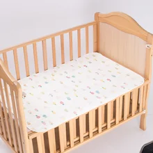 Детский подгузник для новорожденных, пеленка для детской кроватки, многоразовая накладка, постельные принадлежности из водонепроницаемого хлопка, детская кровать с принтом mets