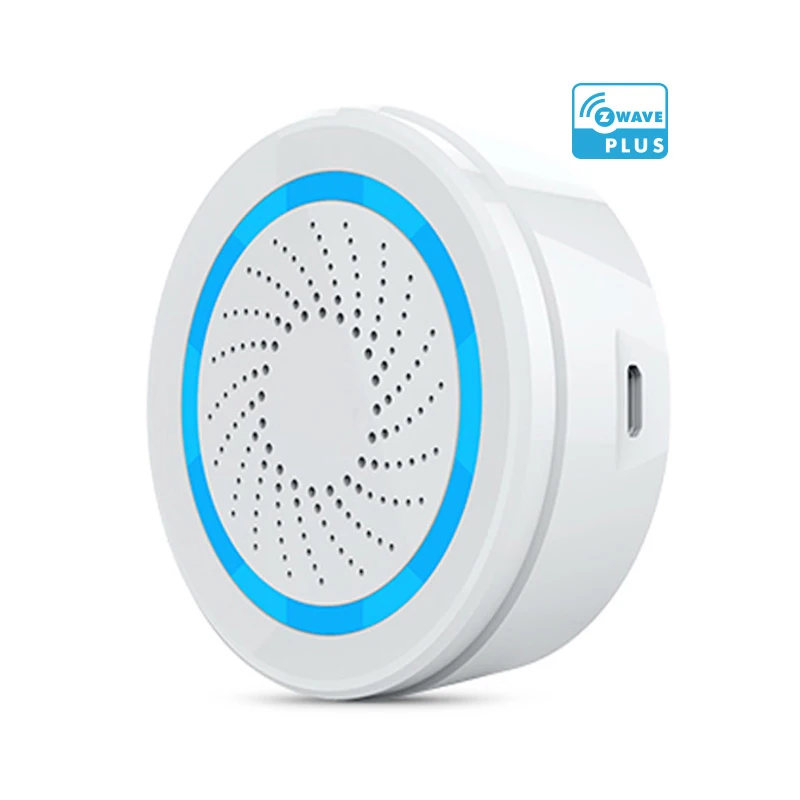 Сирена Zwave с питанием от аккумулятора также может заряжаться USB датчик