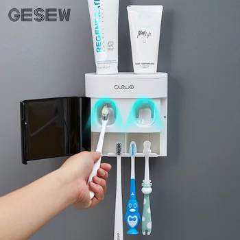 

GESEW Automatic Toothpaste Squeezer Multifunction Toothpaste Dispenser Magnetic Toothbrush Holder Toilet Bathroom Accessories