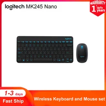 Logitech MK245 Nano Wireless Keyboard Mouse Combo Compact 2.4GHz Technology Plug And Play Classic Simple Keyboards Mice Set