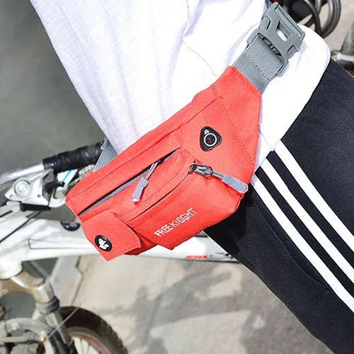 Waterproof Nylon Zipper Waist Bag Outdoor Sports Running Bag anti-theft Earphone Carrying Bags Multi-function Personal pockets