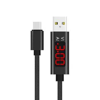 

USB Data Cable Micro for Iphone Type-C with LED Display Smart Charging Protection for Cellphone Powerbank Charger Tester Line