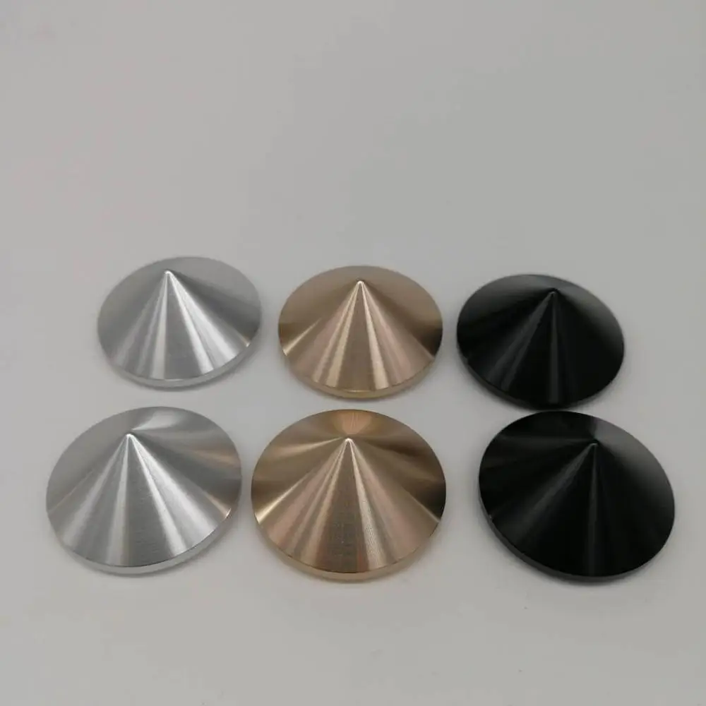 

4 pcs 29*16mm Aluminum Silver Audio amplifier speaker feet CD player pads Shock spikes
