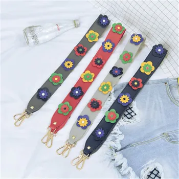 

HJKL New style strap you bag accessory belt flower one shoulder cross body color backpack widened bag strap hot style stylish