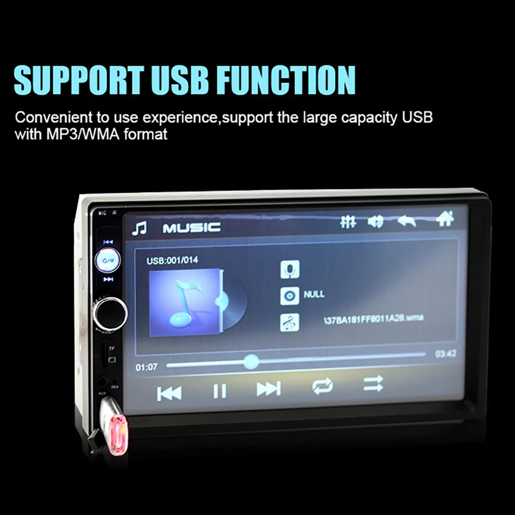 Usb зарядка Музыка Видео mp3 MP4 плеер 7010B 7 дюймов двойной 2 Din 7 дюймов HD сенсорный экран в тире gps стерео радио MP5 плеер FM