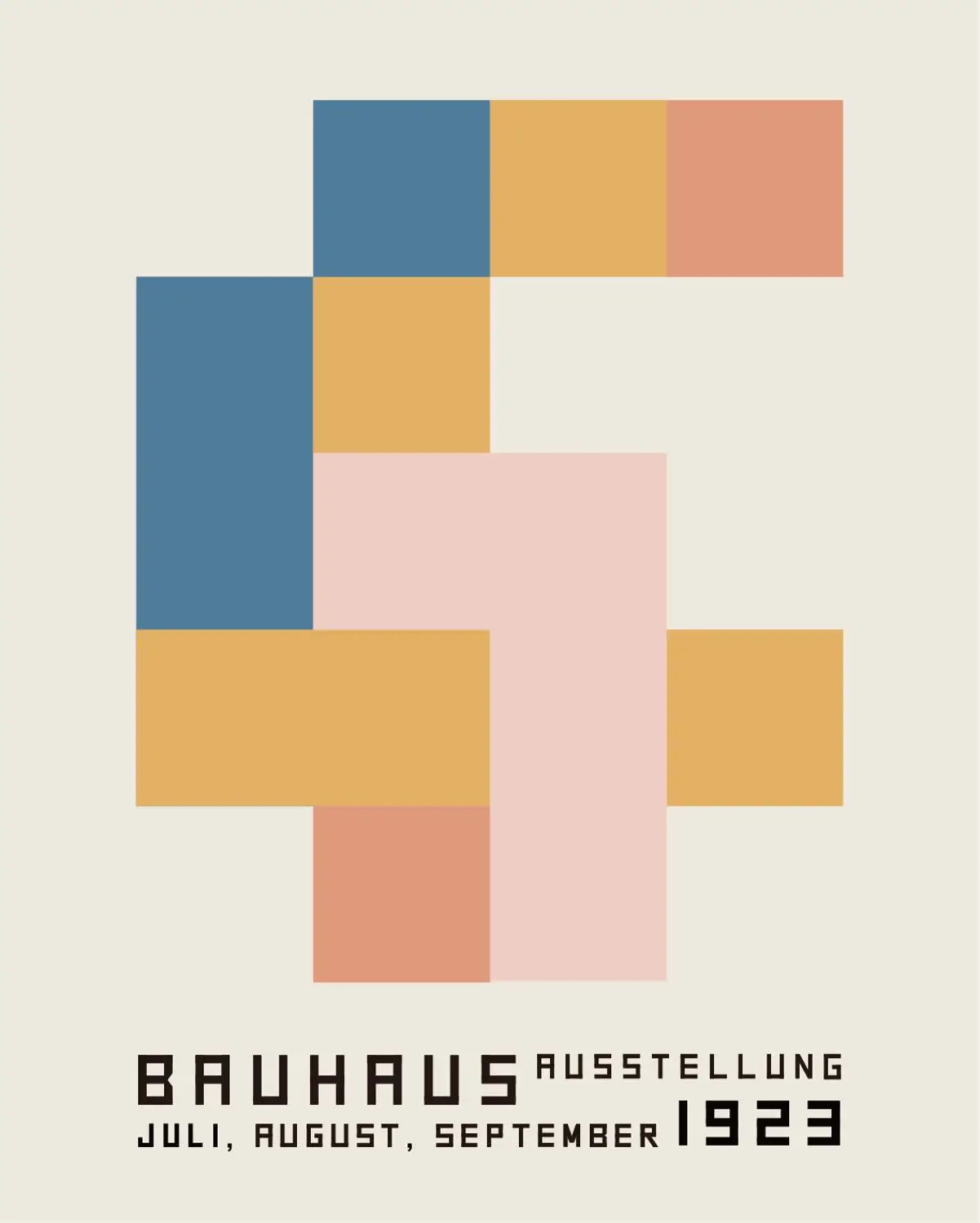A Bauhaus выставочные настенные плакаты, абстрактные настенные художественные картины на холсте, скандинавские плакаты и принты, настенные картины для декора гостиной - Цвет: A