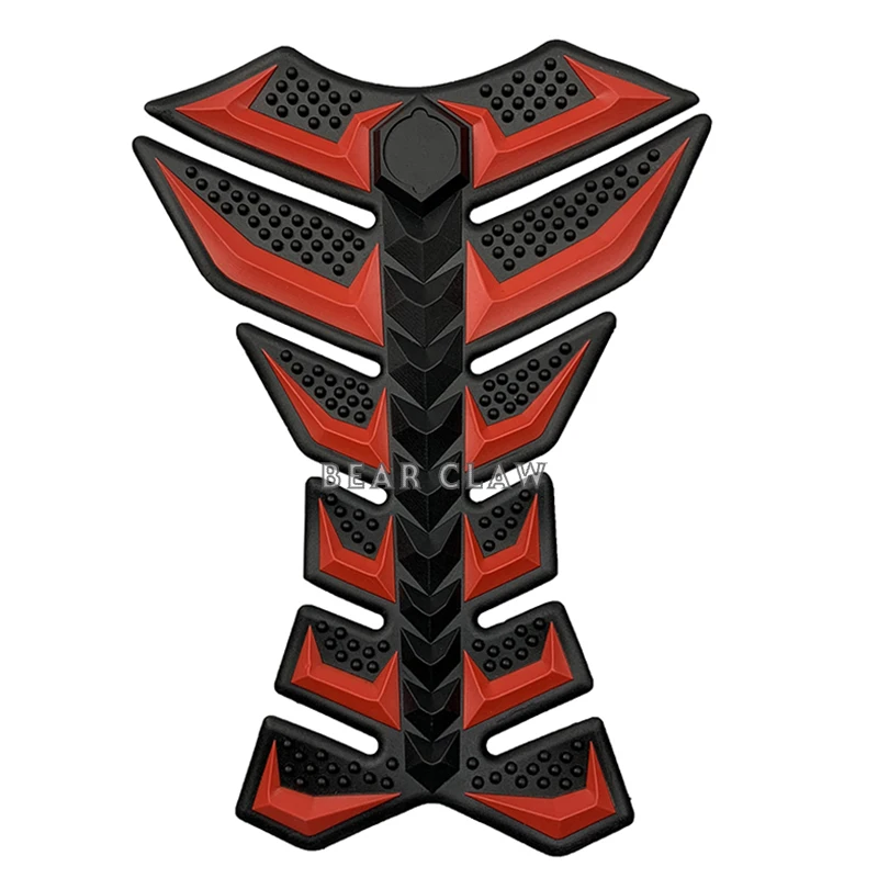 Универсальный Fishbone 3D мотоцикл газ масло защитная накладка на топливный бак Наклейка для Kawasaki Yamaha Suzuki Honda Harley - Цвет: red One piece