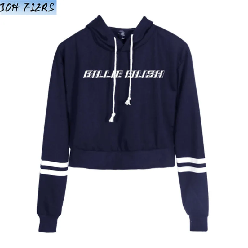 Billie Eilish Sweatshirts Street Fashion Hoodies Women Sexy Coat Autumn High Quality Crop Pullovers Billie Eilish Girl's Hoodies
