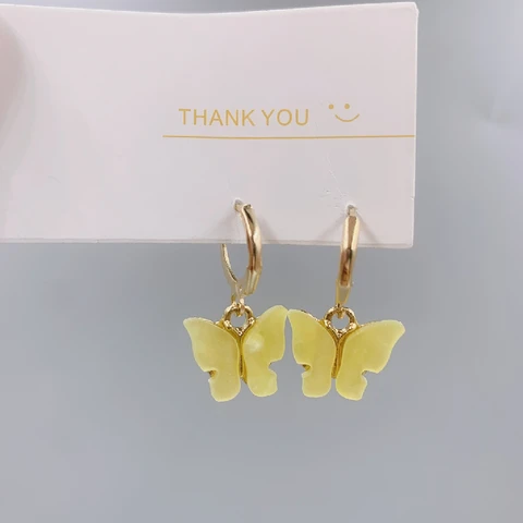 Fashion Acrylic Butterfly Earrings Party Wedding Bridal Accessories Trendy Dangle Earrings