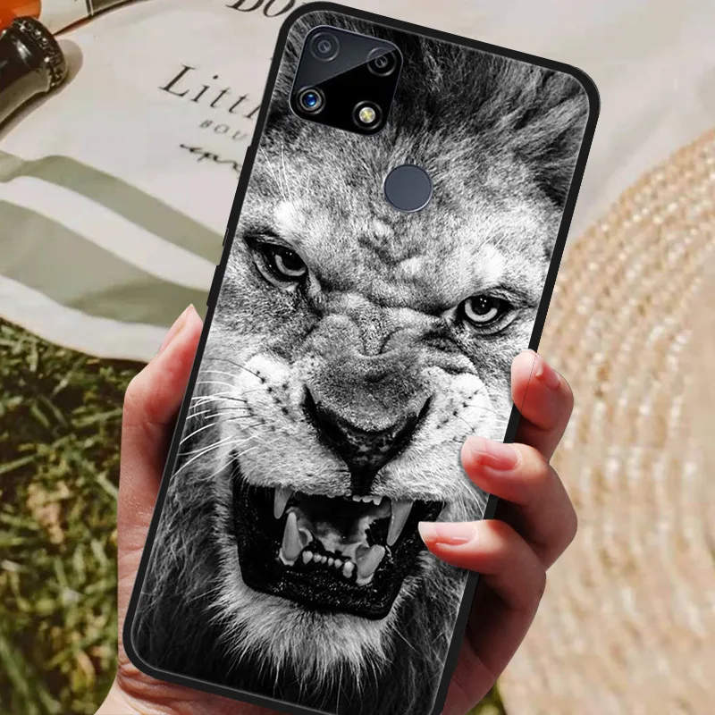 cell phone belt pouch For Realme C25s Case Silicon Back Cover Phone Case for Realme C25s RMX3195 C 25S C25 S Cases Realme C25s Soft bumper coque mous wallet Cases & Covers