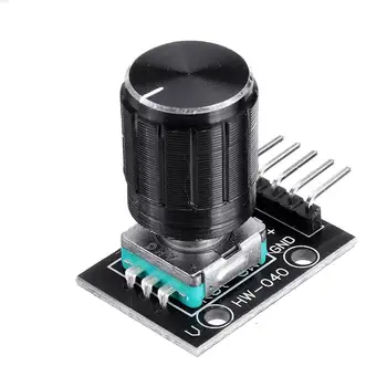 

KY-040 360 Degrees Rotary Encoder Module with 15*16.5mm Potentiometer Rotary Knob Cap for Brick Sensor Switch