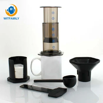 

Coffee Filter Glass Espresso Maker Cafe Aeropress Machine Portable Coffee Pot French Press Manual Pressure Pots 350 Paper