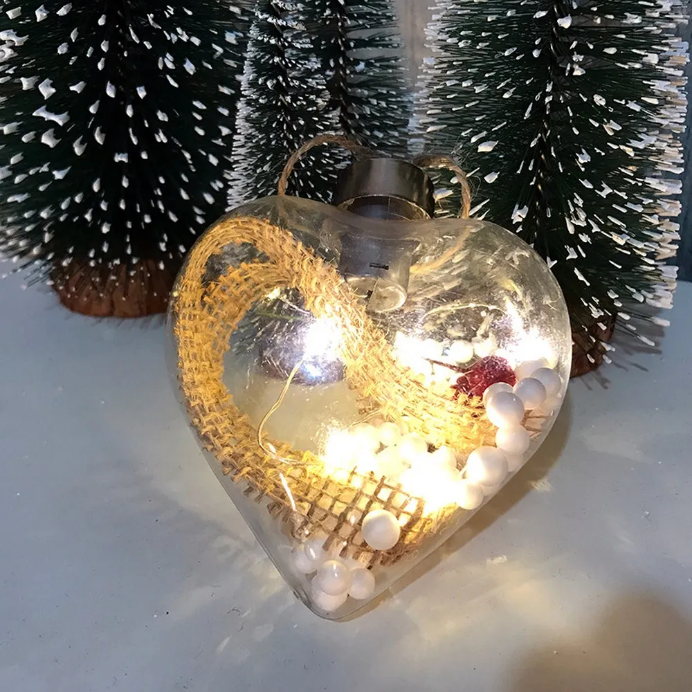 Новые веселые шарики для рождественских елок светодиодный свет лампы Декор шар светящиеся пластиковые елочные игрушки Фестиваль декоративные