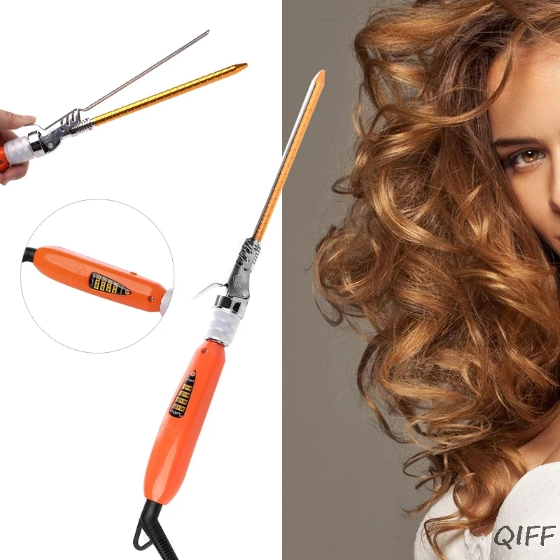 

9mm 360 Degree Rotating Electric Hair Salon Curler Tool Ceramic Curling Iron Wand