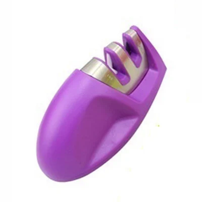 Purple Aiguiseur De Couteaux Мануэль шеф-повара точилка для ножей точильный камень шлифовальные ножи кухонные походные Точилки инструменты новые - Цвет: Purple
