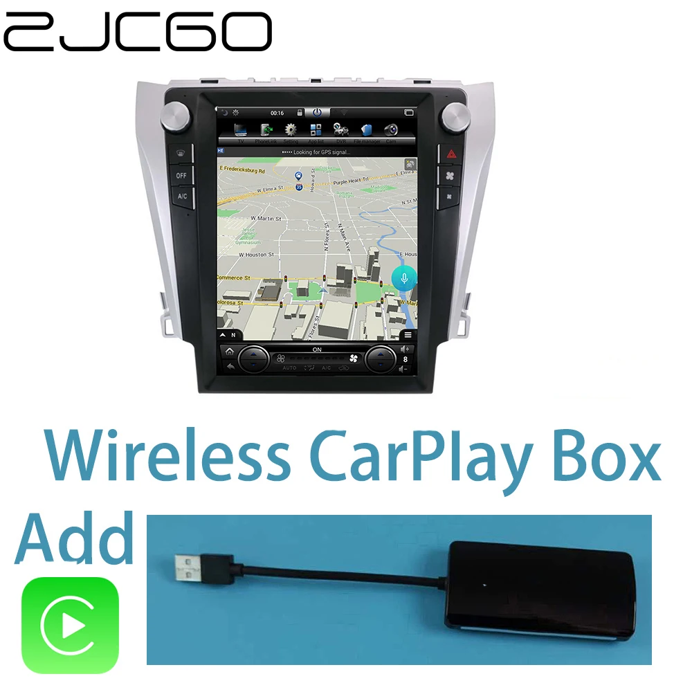 Автомобильный мультимедийный плеер стерео gps DVD радио навигация NAVI Android экран для Toyota Camry XV50 2012 2013 - Цвет: Screen add CarPlay