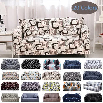 

Geometric Elastic Sofa Covers for Living Room Universal All-inclusive Elastic Sectional Slipcovers Sofa Cover 1/2/3/4 seater