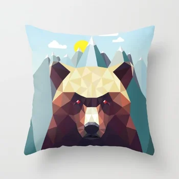 

CLuxury Printing Morimo Funny scenery black bear Stylish Custom Zippered Square Pillow Cover Zippered Square Pillow Sham