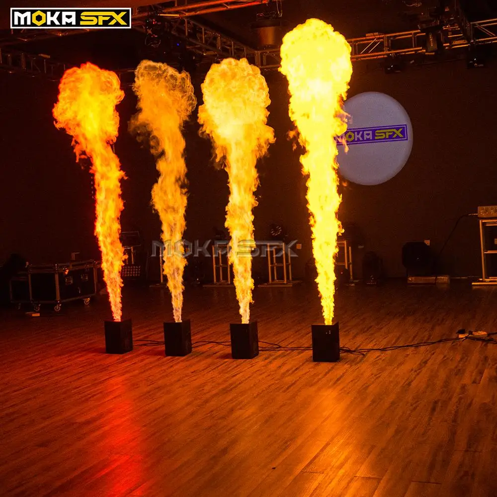 2pcs/lot Fire Machine Halloween Projector Spray 3.5M DMX Flame Machine with Safety Channel for Nightclub Disco Stage