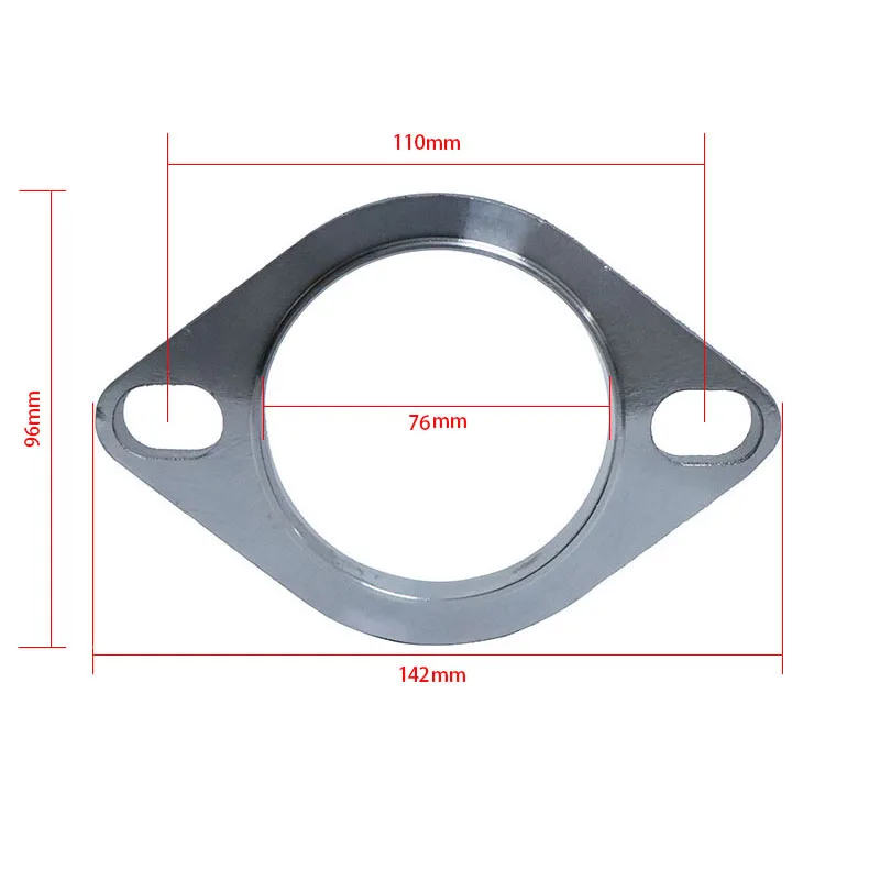 Exhaust pipe joint 1pcs car Accessories Universal stainless steel exhaust muffler flange exhaust pipe connection 51mm 63mm 76mm joint
