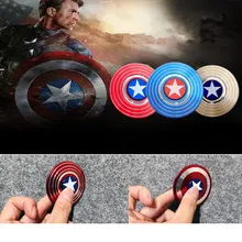 Nuovo Round Capitano Americano Punta Delle Dita Gyro Lega Scudo Gyro Spinner Giocattolo di Decompressione Fidget Spinner Hobby per Adulti