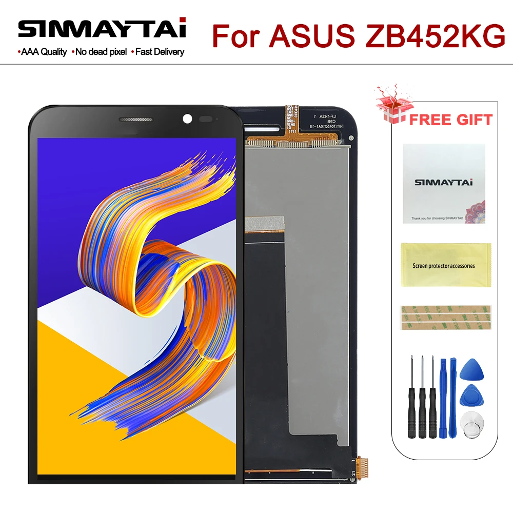 Черный ЖК дисплей 4 5 дюйма для Asus Zenfone GO zb452кг X014D + дигитайзер сенсорного экрана