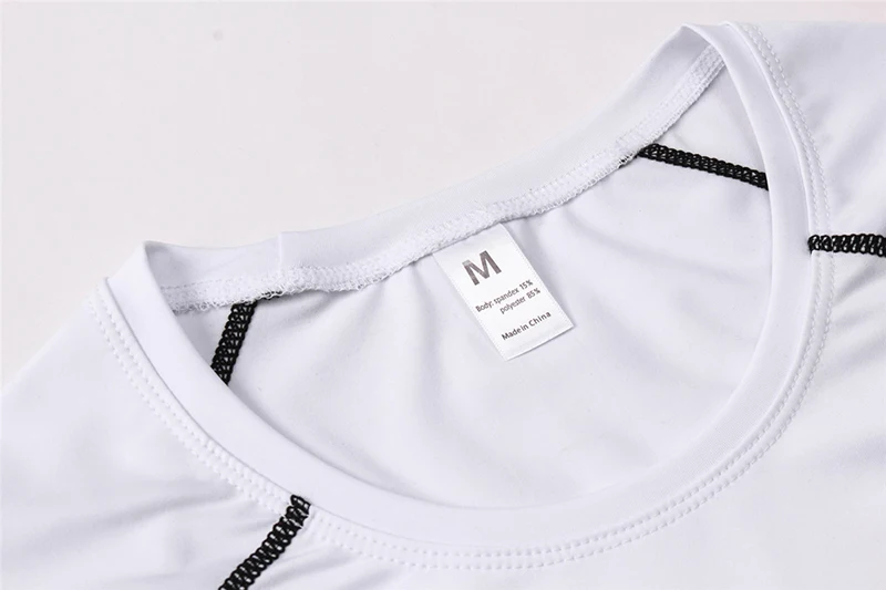 Acefancy Black Cop Top Compression Short Leeve T Shirt Sport for Men Gym Shorts Stretchy Tops 71605 Male Sportwear Gym Clothes