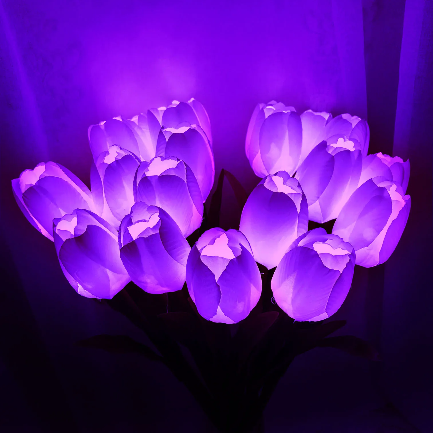 

20Pcs/set LED Tulips Lawn Lamp Outdoor Waterproof IP65 Colorful 220V Wedding Arrangement 70CM Creative Imitation Flowers Lamps