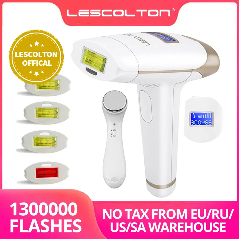 Лазерный эпилятор Lescolton IPL 1300000 импульсов Машинка для удаления волос с ЖК дисплеем
