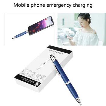 

Multi-fun USB Ballpoint Stylus Pen 32GB USB Flash Drive 650mAh Power Bank Micro USB/ Type C 8Pin Charger for iPhone Huawei