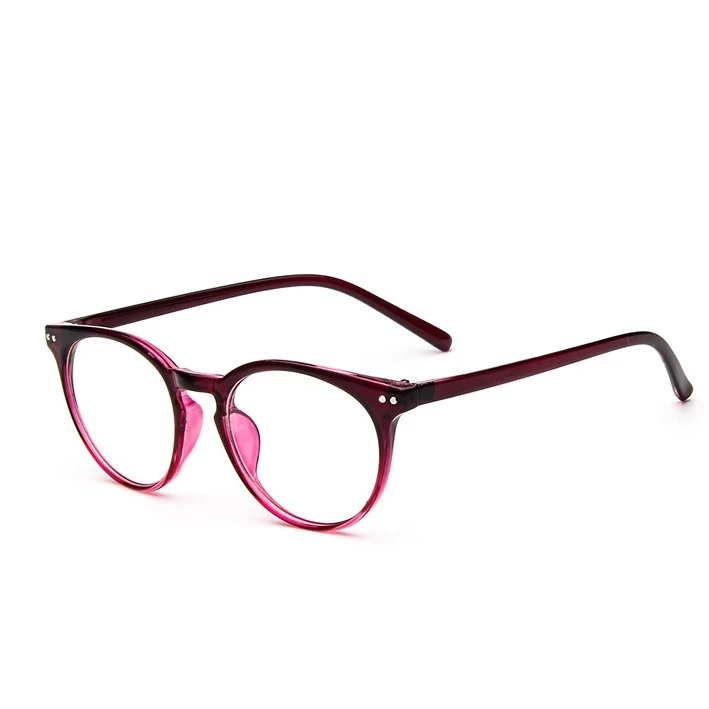 Fashion Anti blue rays computer Glasses Women Men Clear Optical Glasses Retro Transparent Round Eyeglasses Lady Spectacle Frame - Цвет оправы: Rose