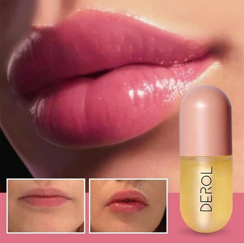 5ml Instant Volumising Lips Plumper Repairing Reduce Lip Fine Lines Mask Long Lasting Moisturizer Care Lip Oil Sexy Plump Serum-0