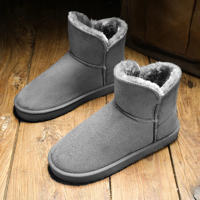 

Men Boots Winter Men High-top Snow Boots Ankle Boots Couple Plus Velvet Cotton Shoes Women Flat Shoes Outdoor Warm Casual Shoes