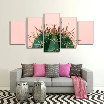 

Modular Canvas HD Print Painting 5 Pieces Plant Prickly Cactus Pictures Wall Art Framework Home Decor Poster Living Room